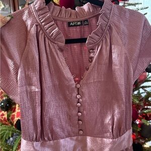 Apt. 9 Women's Mauve Button-Front Blouse